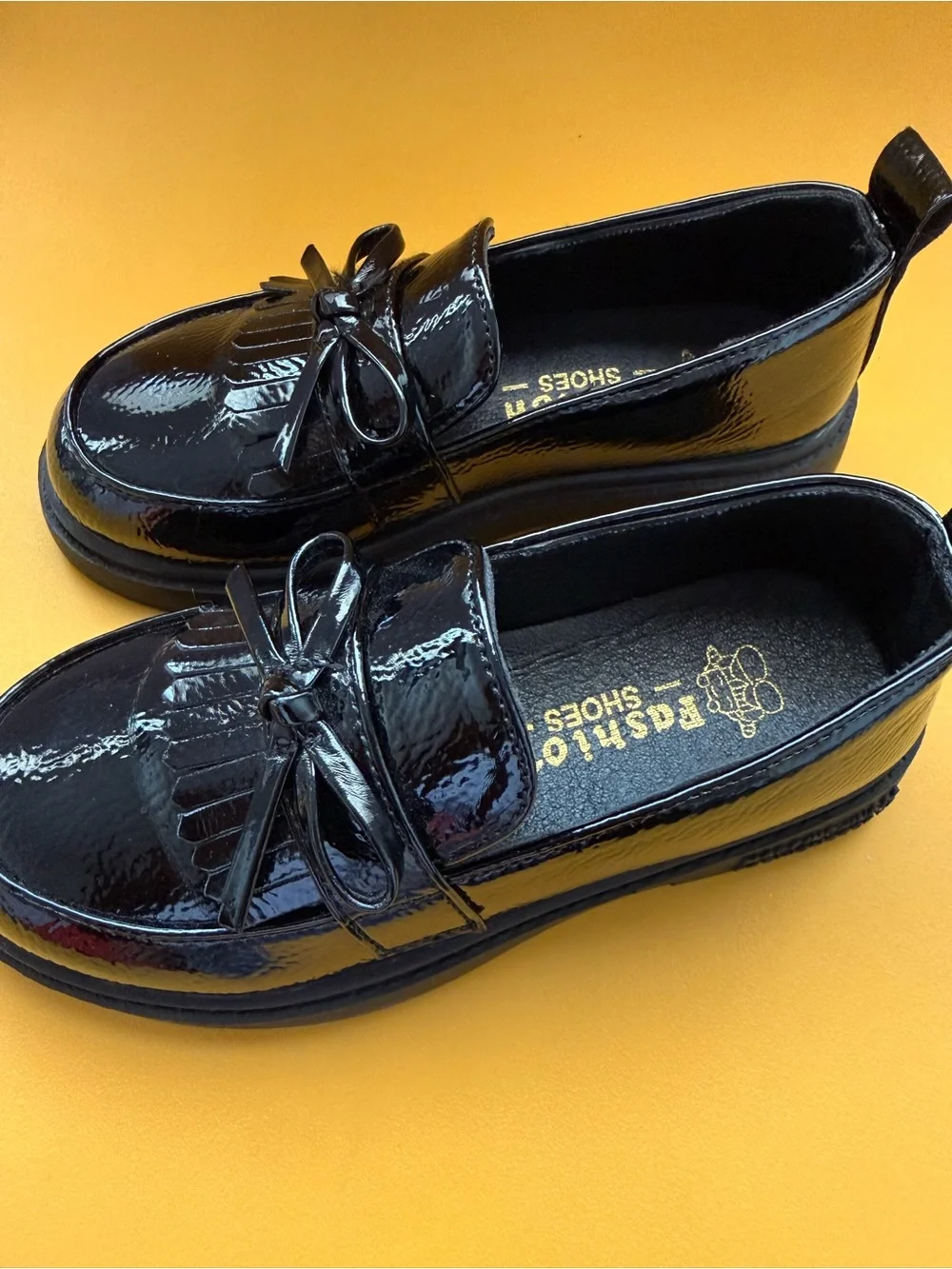 Classic Patent Loafer for Kids - Black